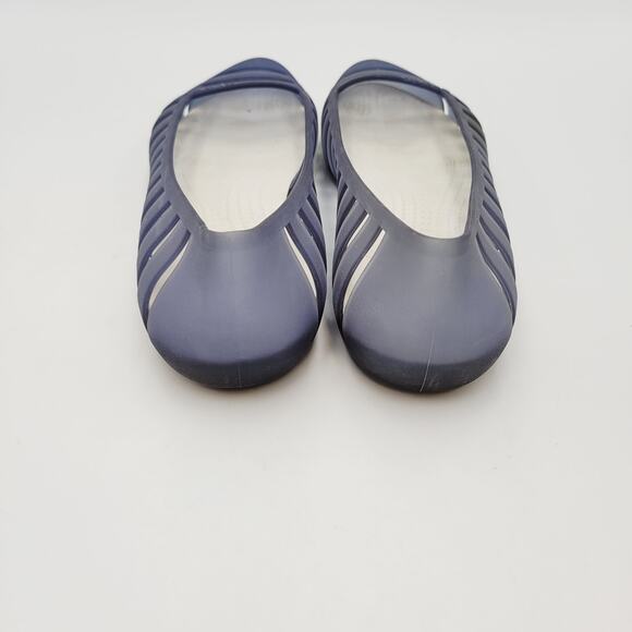 Crocs Adrina II Closed Toe Slip On Jelly Flats Women’s Size 8 Ballet Shoes Blue - Picture 7 of 9